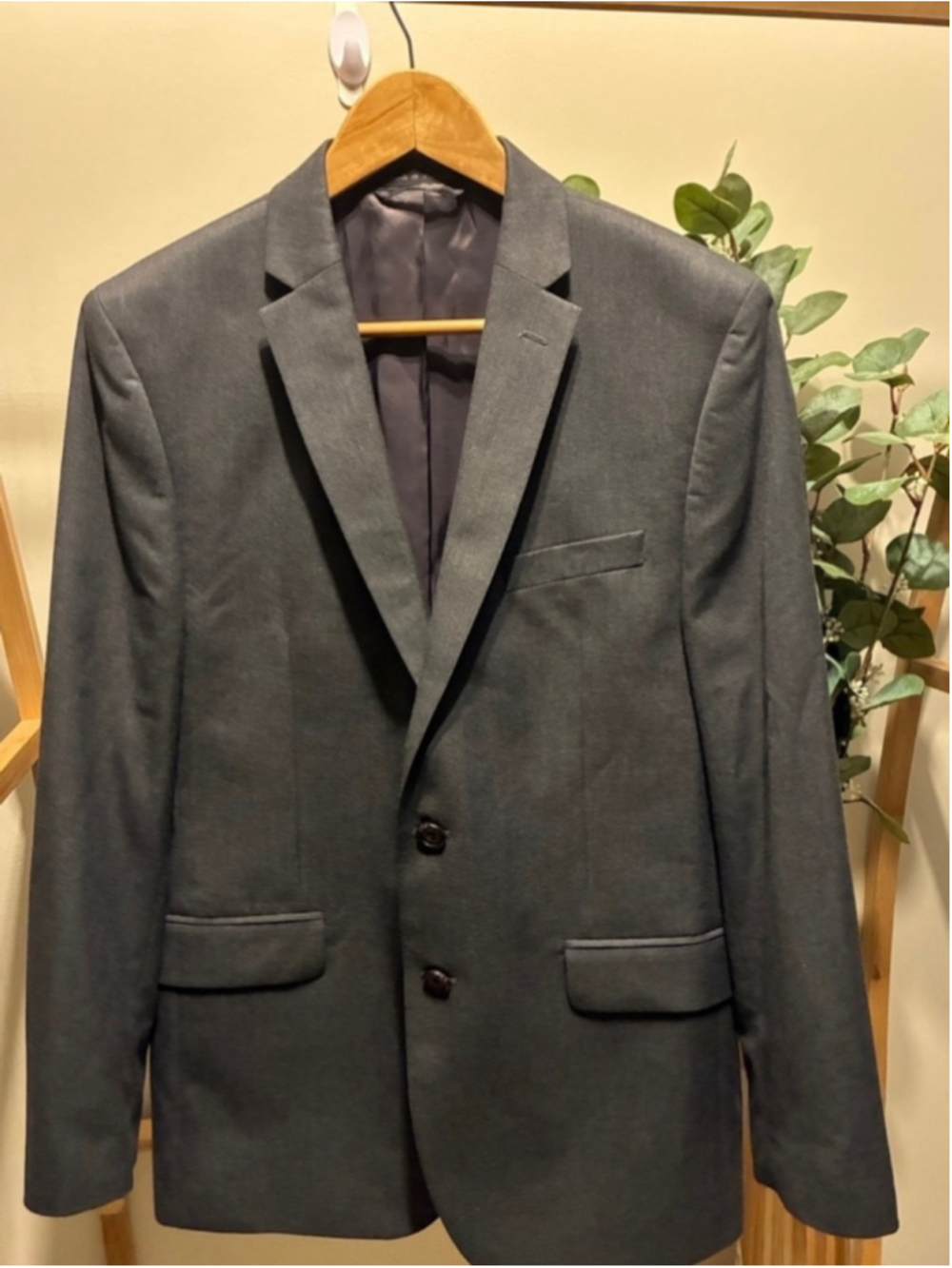 Ralph Lauren Boys Charcoal Two Button Sports Coat